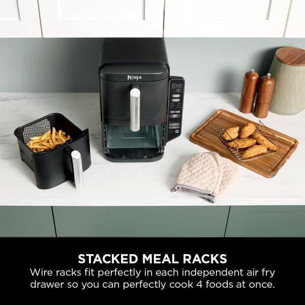 Ninja 7.6L Double Stack 2 Drawer Heißluftfritteuse - Schwarz | SL300UK