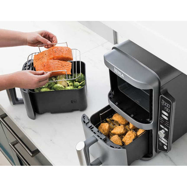 Ninja 9.5L 2470W Double Stack XL 2 Drawer Heißluftfritteuse - Grau | SL400UK