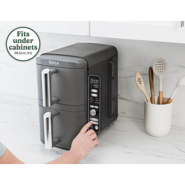 Ninja 9.5L 2470W Double Stack XL 2 Drawer Heißluftfritteuse - Grau | SL400UK