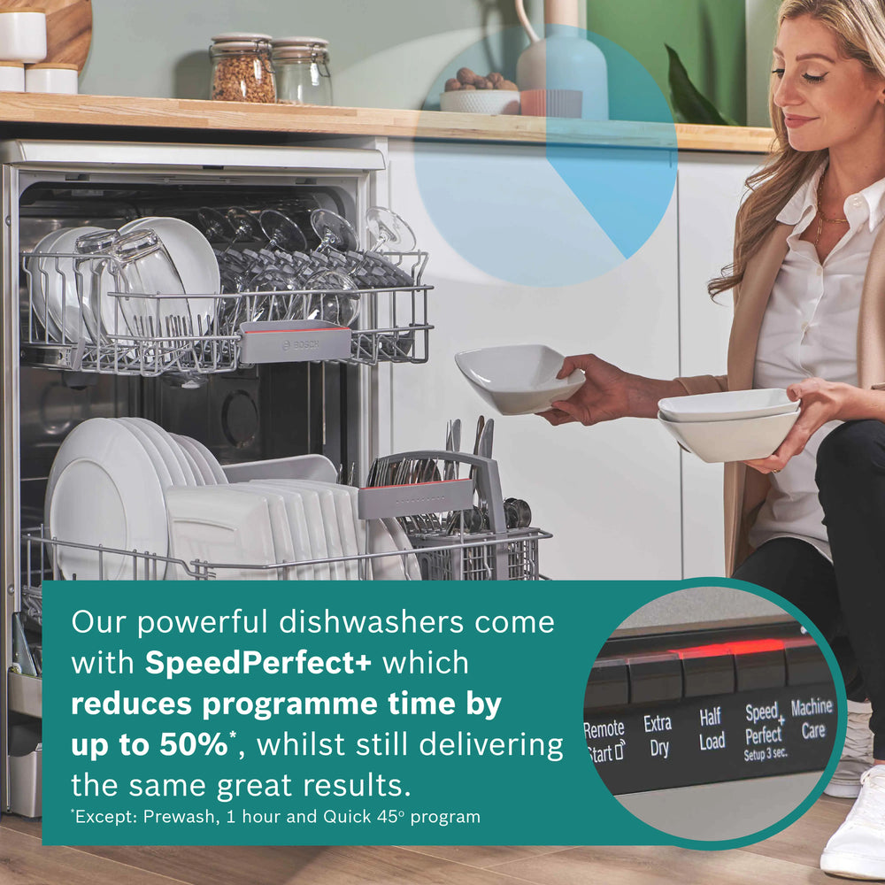 Bosch Series 2 60CM Semi integriert Standard Geschirrspüler - Brushed Steel | SMI2HTS06G