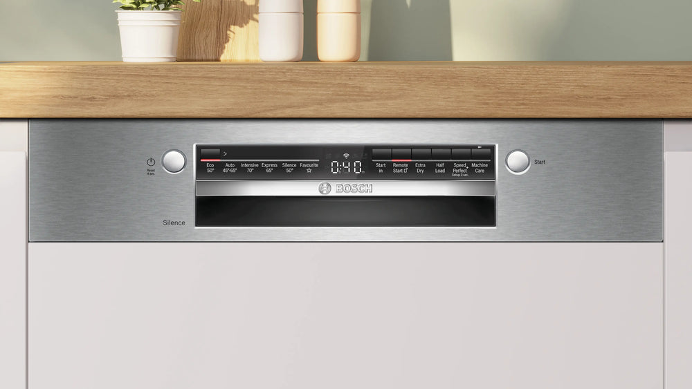 Bosch Series 2 60CM Semi integriert Standard Geschirrspüler - Brushed Steel | SMI2HTS06G