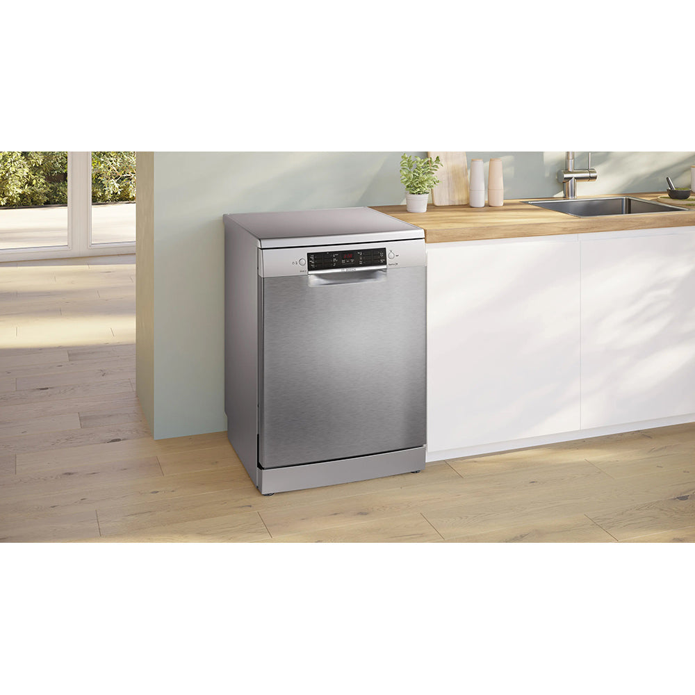 Bosch Series 2 85CM freistehend Standard Geschirrspüler - Brushed Steel | SMS26AI08G