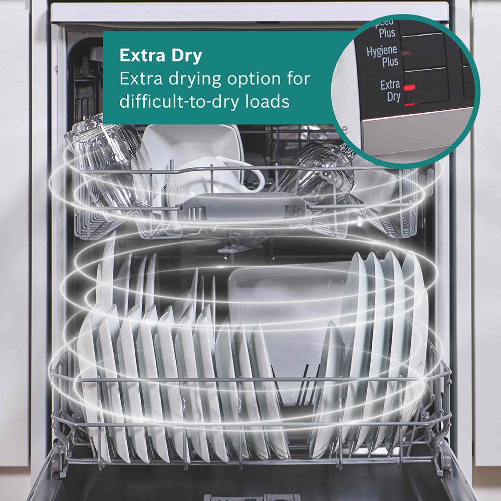 Bosch Series 2 60CM freistehend Standard Geschirrspüler - Weiß | SMS26AW08G