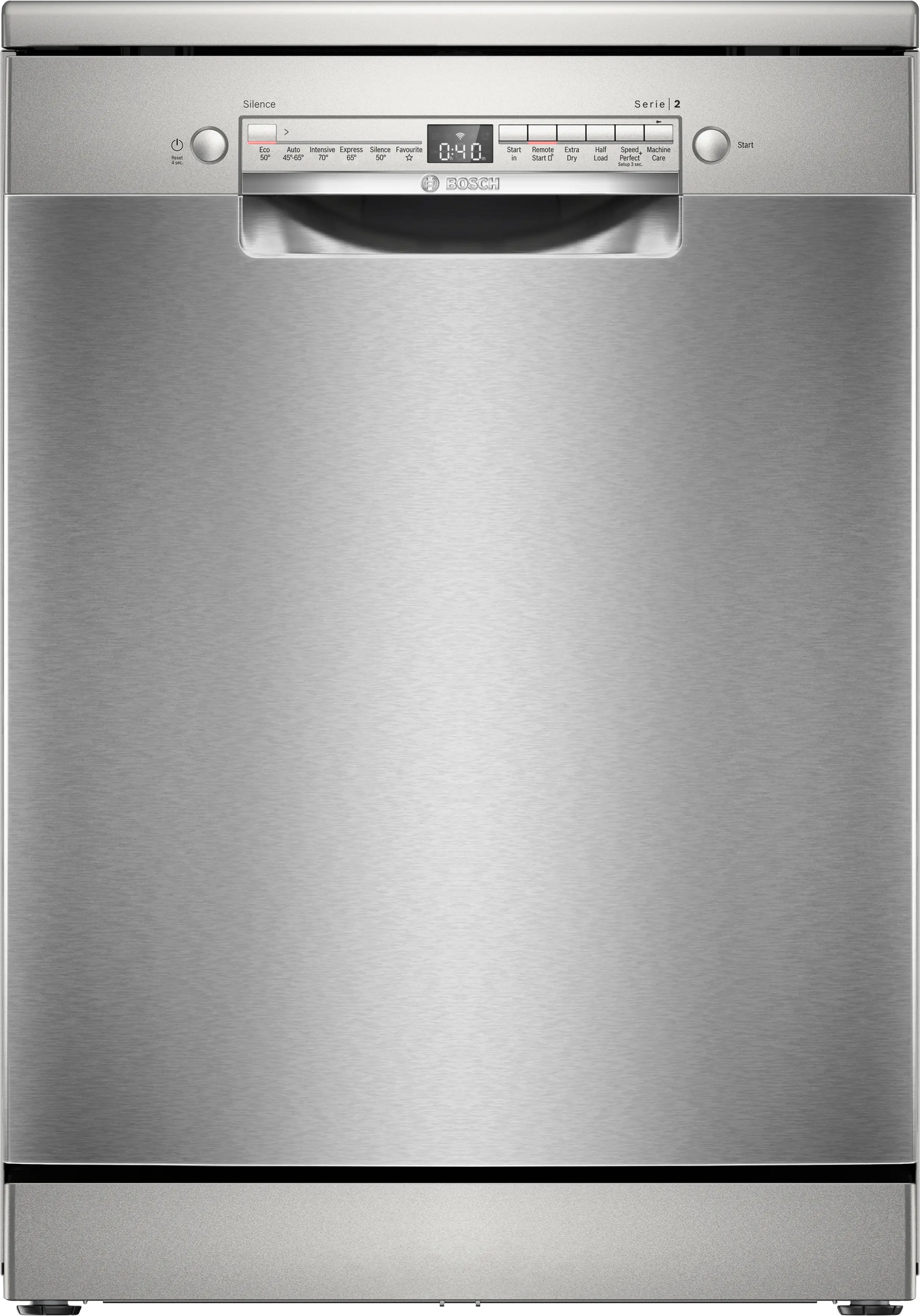 Bosch Series 2 60CM freistehend Standard Geschirrspüler - Brushed Steel | SMS2HVI06G