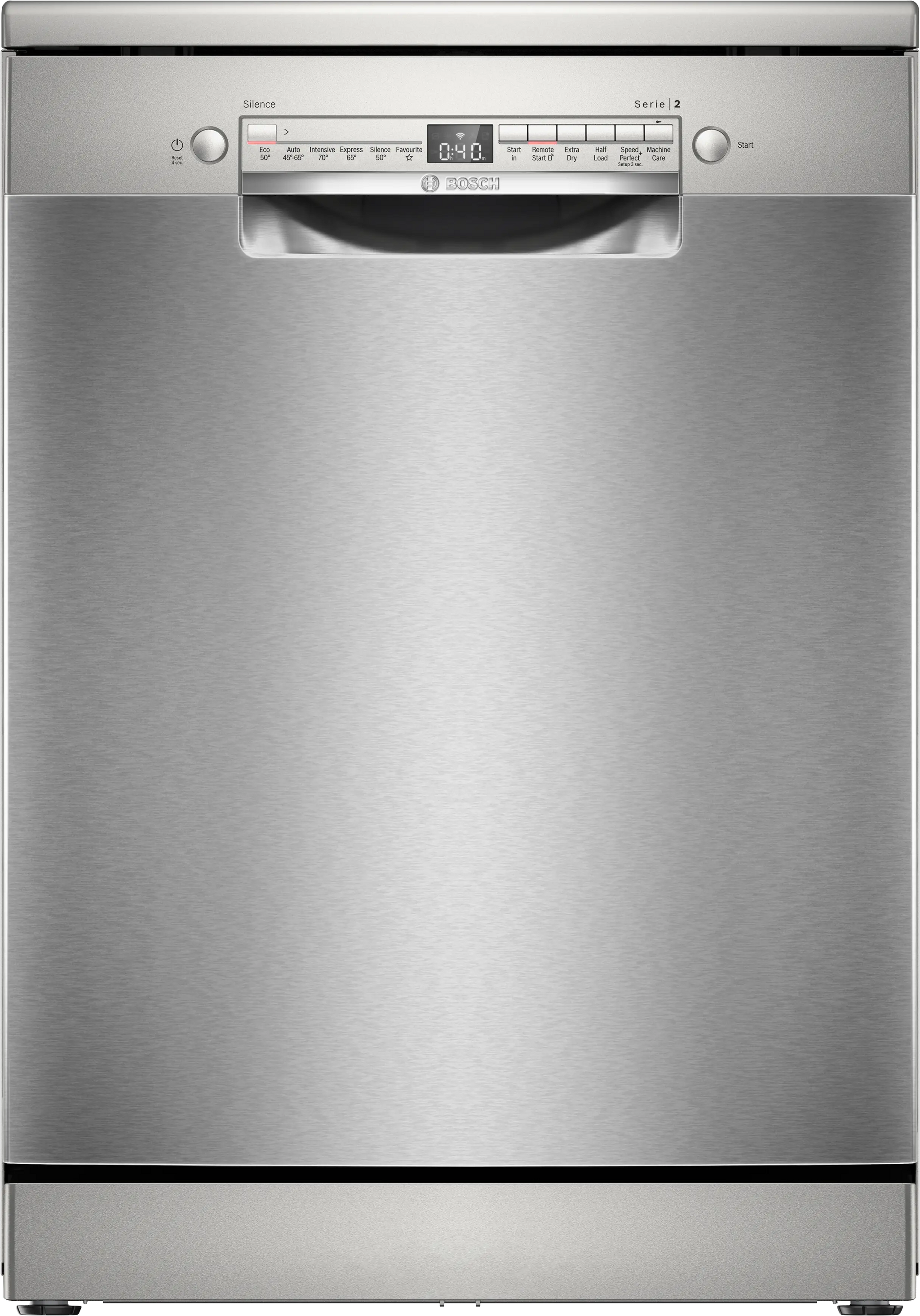 Bosch Series 2 60CM freistehend Standard Geschirrspüler - Brushed Steel | SMS2HVI06G