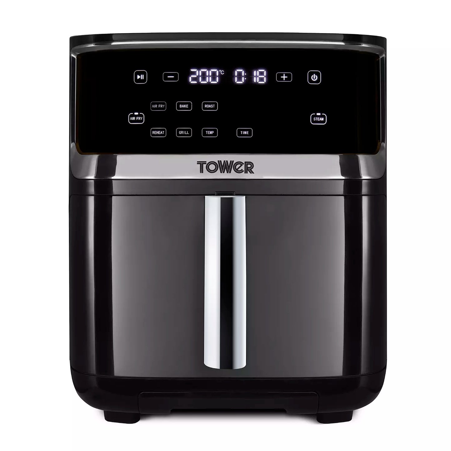 Tower Vortx 1700W 7L Steam Heißluftfritteuse - Schwarz | T17101