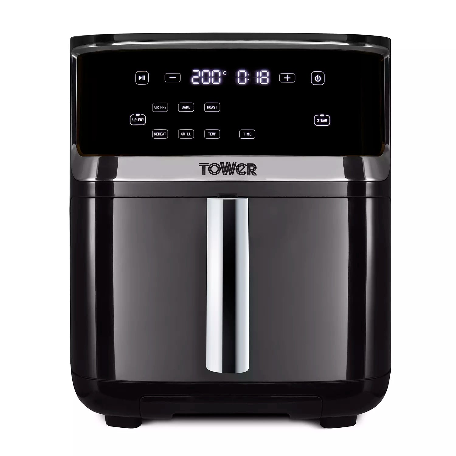 Tower Vortx 1700W 7L Steam Heißluftfritteuse - Schwarz | T17101