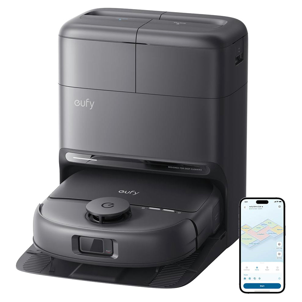 Eufy Omni C28A Bagless Robot Staubsauger mit Accessory Kit - Schwarz | T211AV10