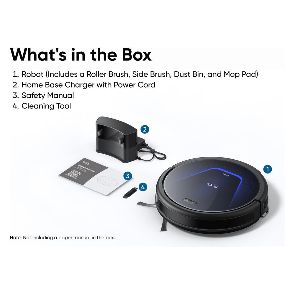 Eufy G50 Hybrid Robot Staubsauger - Schwarz | T2212V11