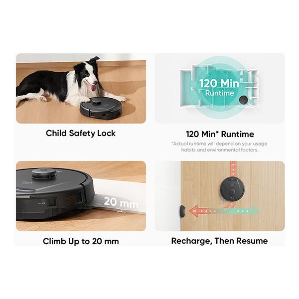 Eufy L60 Hybrid Robot Staubsauger - Schwarz | T2268V11