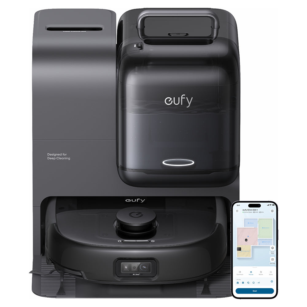 Eufy Omni E28 Robot Vacuum, Mop und Portable Deep Cleaner mit All-in-One Station  - Schwarz | T2352V11