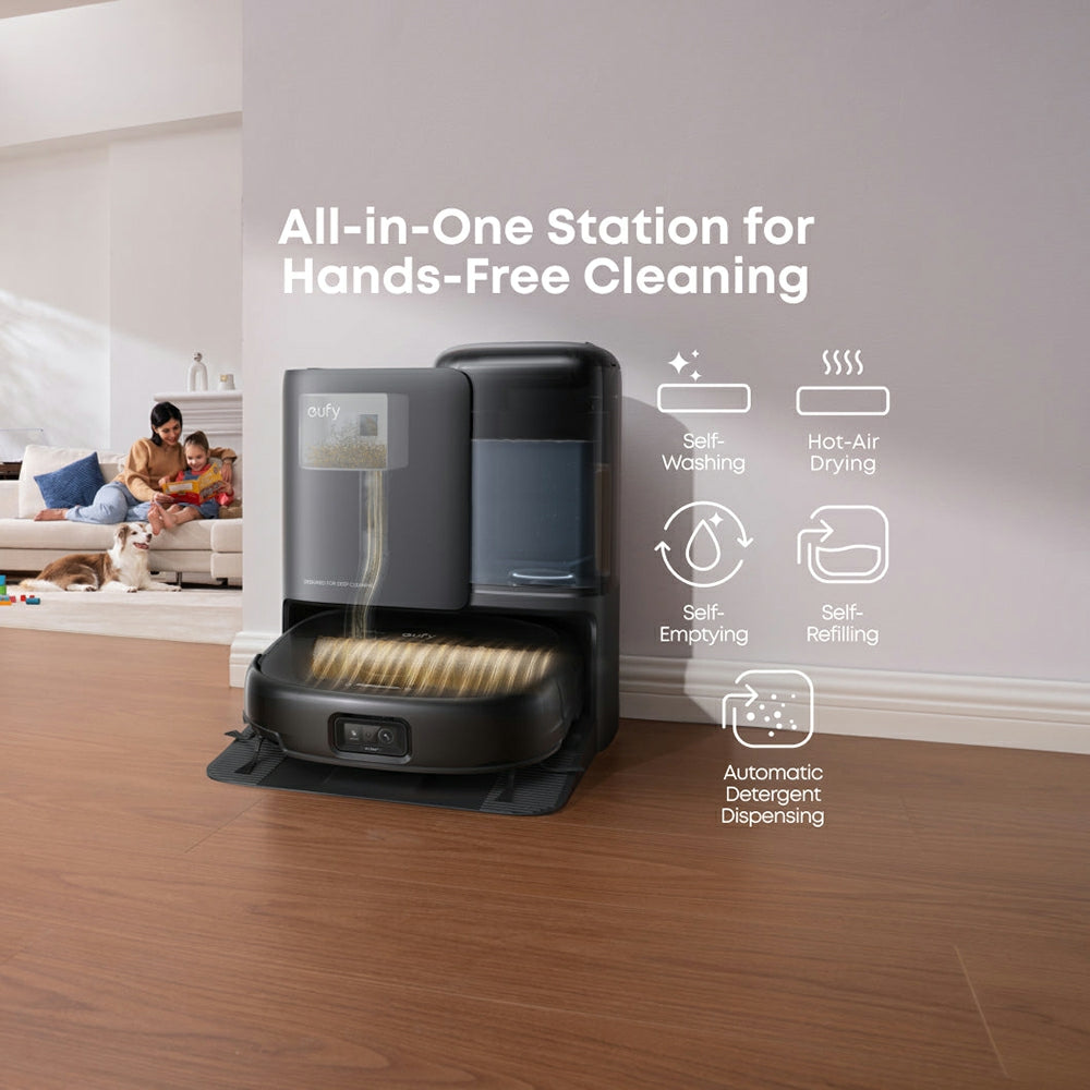 Eufy Omni E25 Robot Vacuum und Mop mit All-in-One Station  - Schwarz | T2353V11