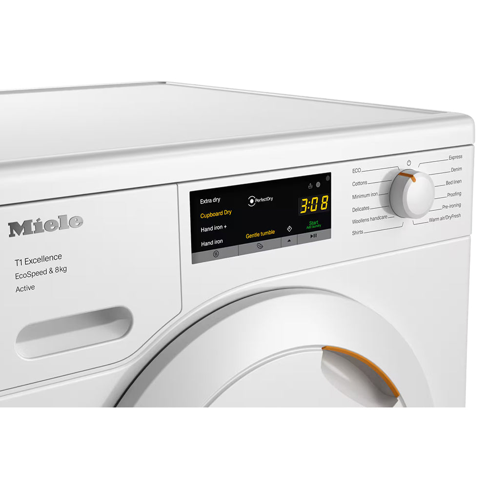 Miele T1 Active 8KG freistehend Heat Pump Wäschetrockner - Lotus Weiß | TEA525