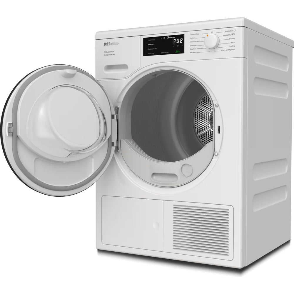 Miele T1 EcoSpeed 9KG freistehend Heat Pump Wäschetrockner - Lotus Weiß | TED645WP