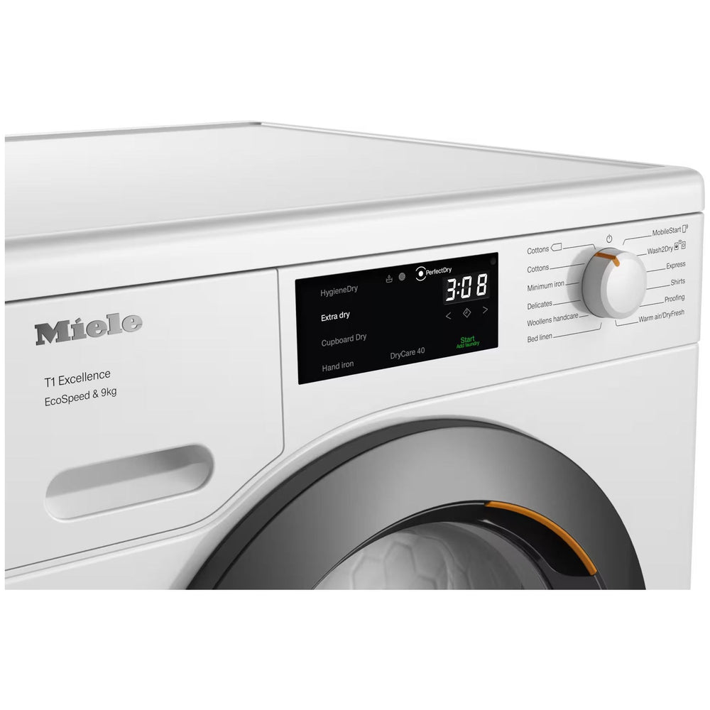 Miele T1 EcoSpeed 9KG freistehend Heat Pump Wäschetrockner - Lotus Weiß | TED645WP