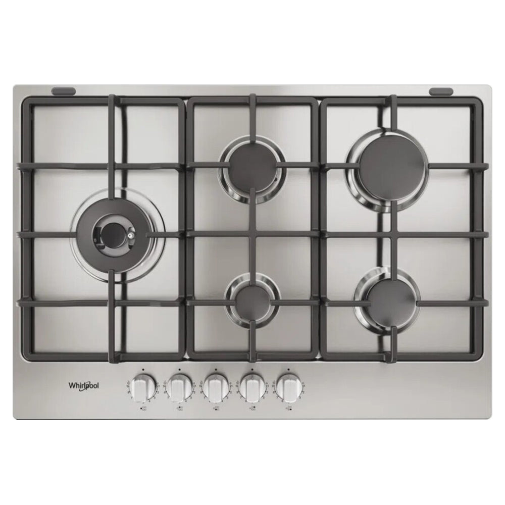 Whirlpool 75CM 5 Zone Gas Kochfeld - Edelstahl | TGML 761 IX R
