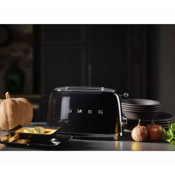 Smeg 950W 2 Slice Toaster - Schwarz | TSF01BLUK