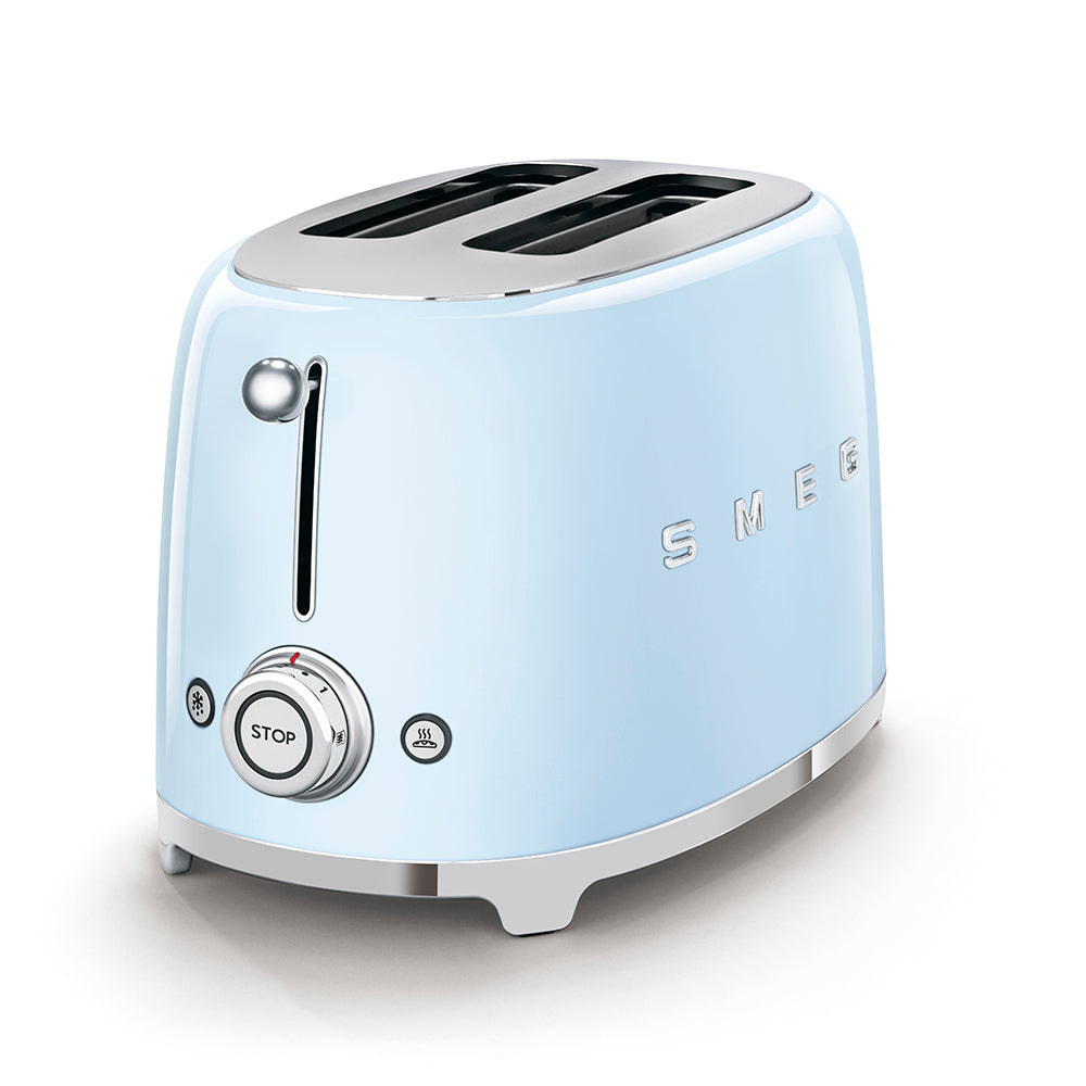 Smeg 950W 2 Slice Toaster - Pastel Blau | TSF01PBUK
