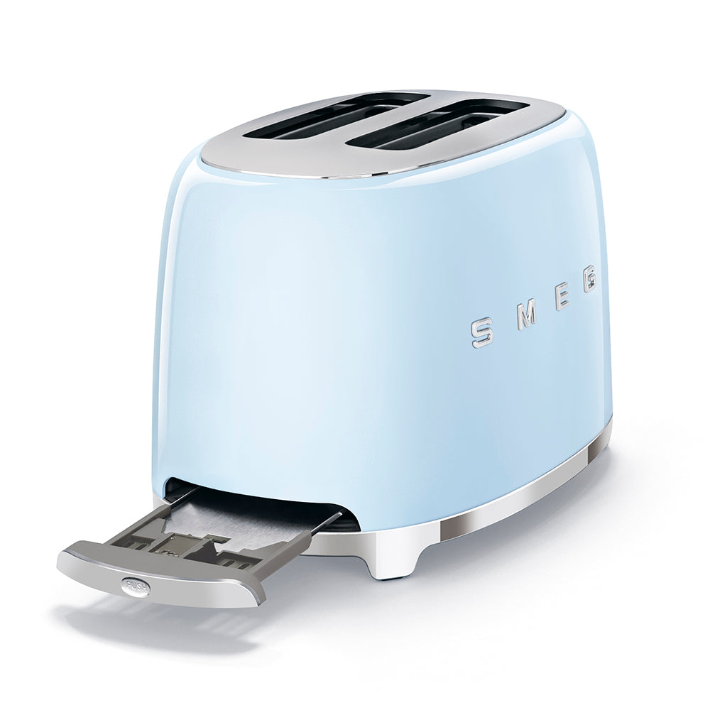 Smeg 950W 2 Slice Toaster - Pastel Blau | TSF01PBUK