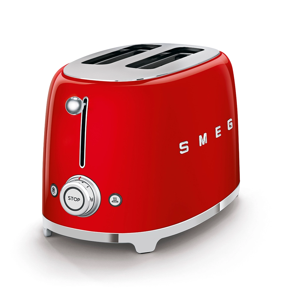 Smeg 950W 2 Slice Toaster - Rot | TSF01RDUK