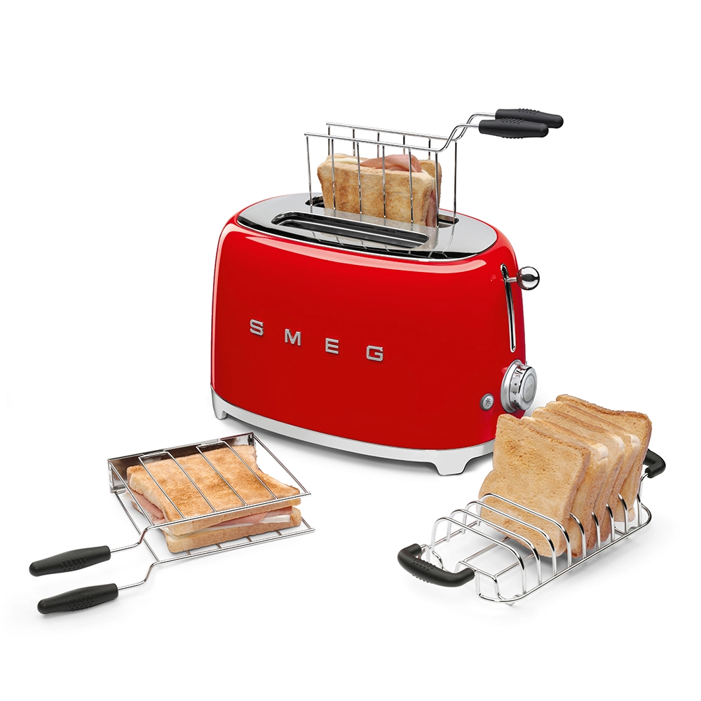 Smeg 950W 2 Slice Toaster - Rot | TSF01RDUK