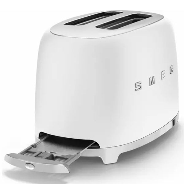 Smeg 950W 2 Slice Toaster - Weiß | TSF01WHUK