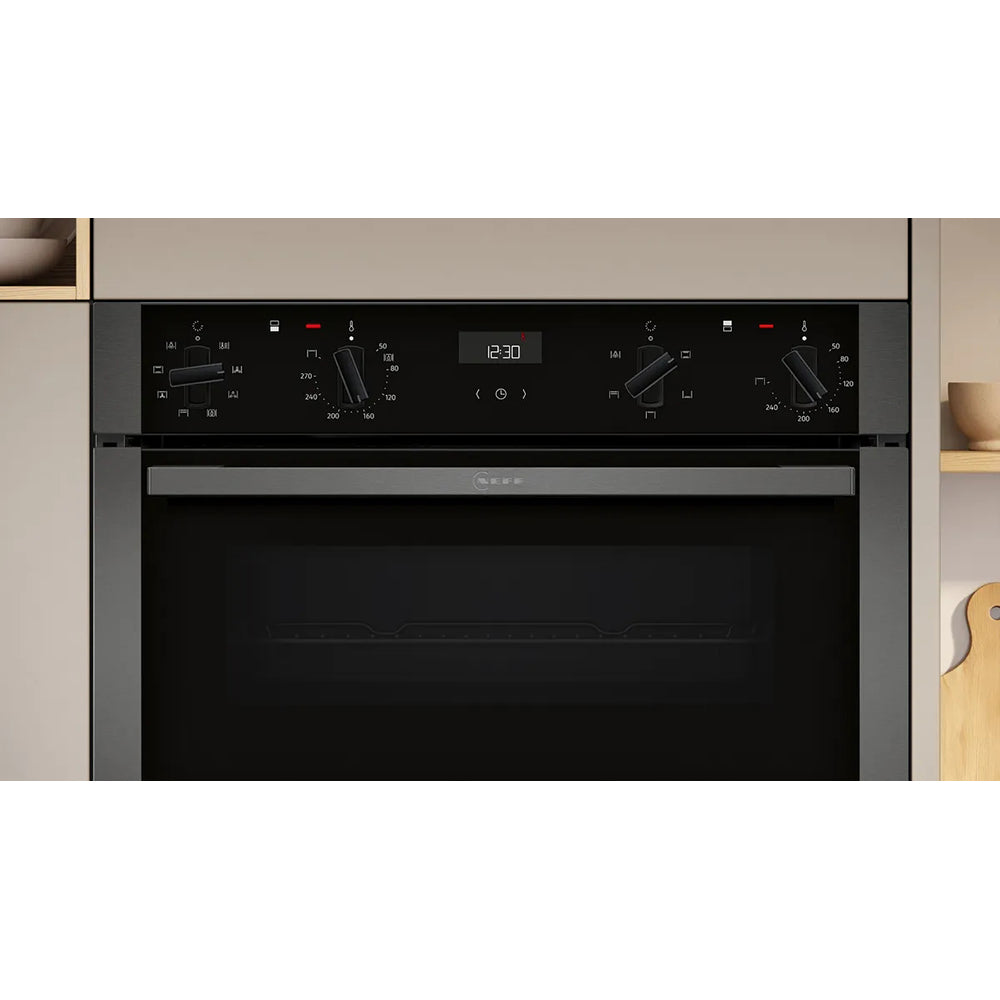 Neff N50 105L Einbau Electric Doppelbackofen - Graphit Grau | U1ACE2AG3B