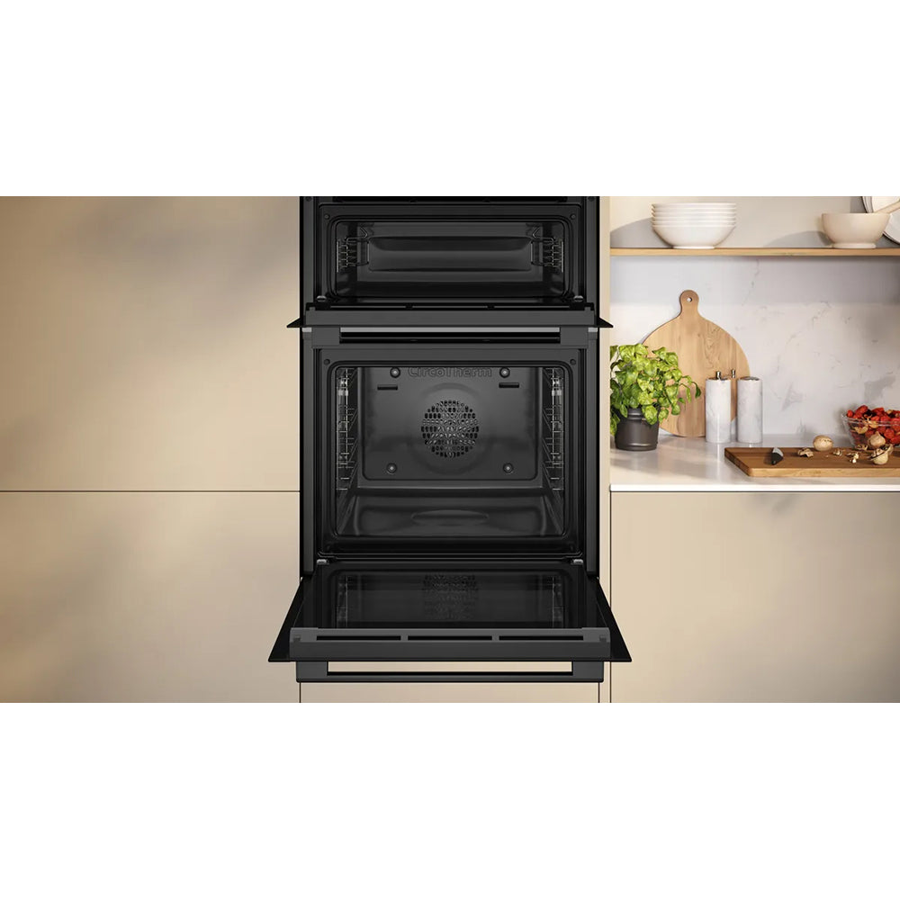 Neff N50 105L Einbau Electric Doppelbackofen - Graphit Grau | U1ACE2AG3B