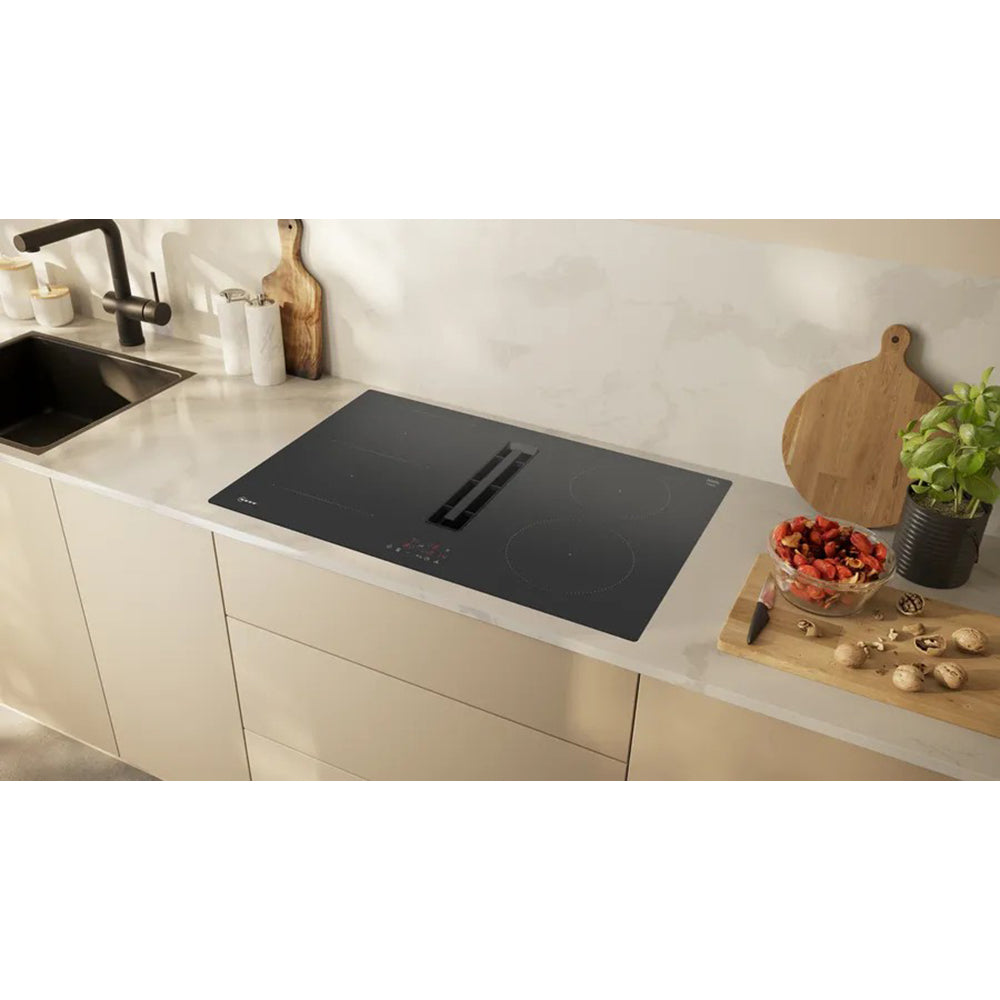 Neff N 50 80CM 4 Zone Induction Kochfeld mit integriert Ventilation - Schwarz | V58NBS1L0
