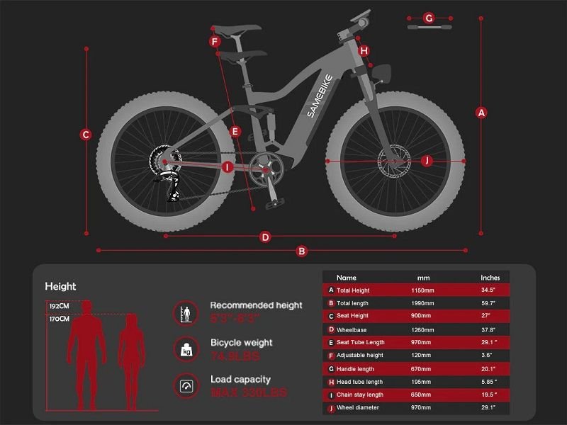 E-MTB SAMEBIKE RSA08-II