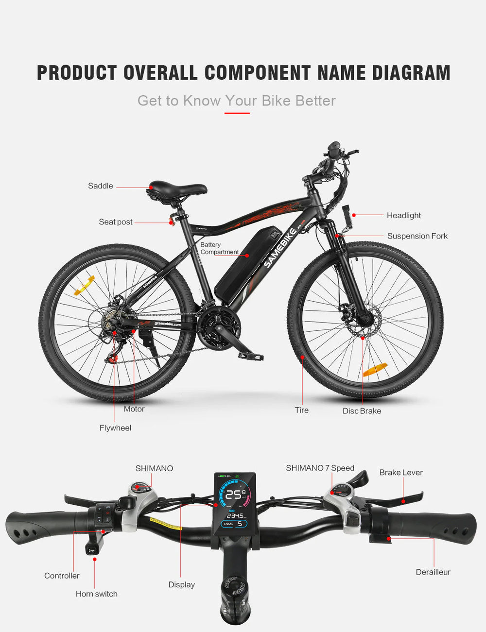 E-MTB SAMEBIKE SY26-II 500W