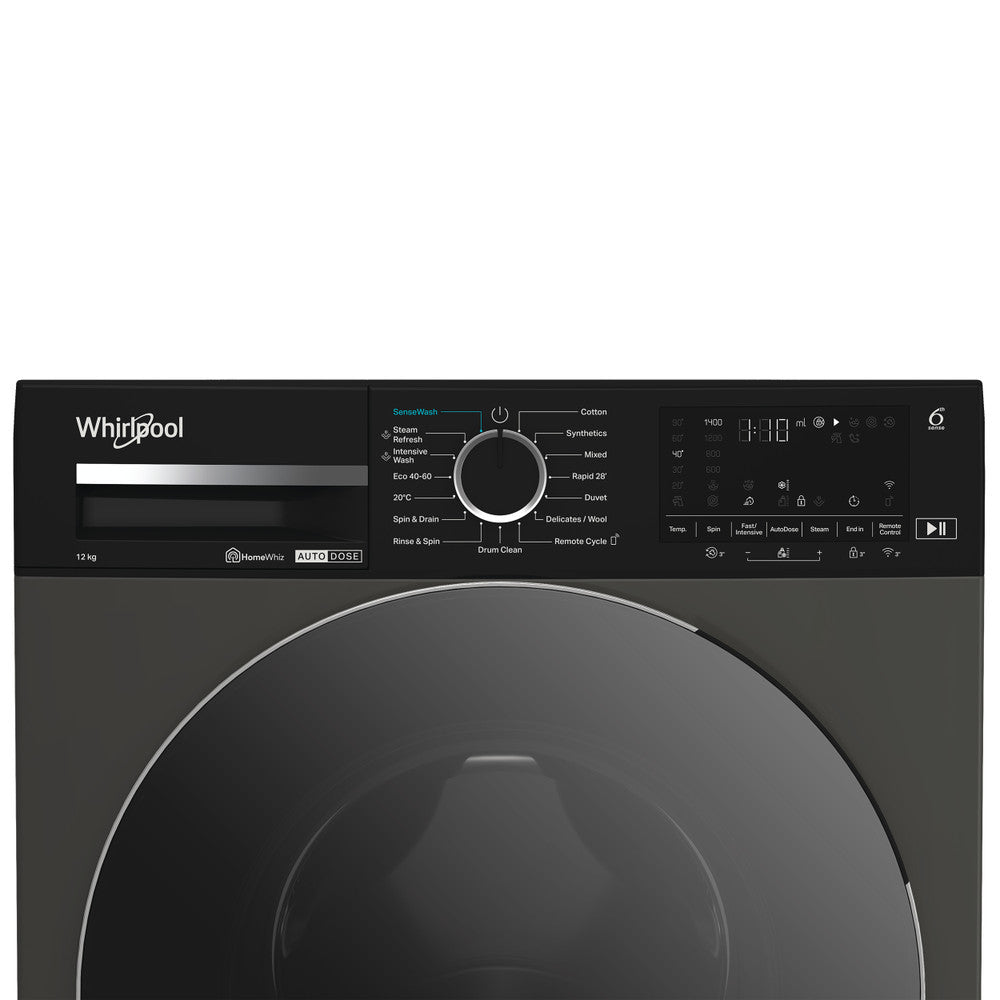 Whirlpool 12KG 1400RPM freistehend Waschmaschine - Manhattan Grau | W0M 27G ADS IRE