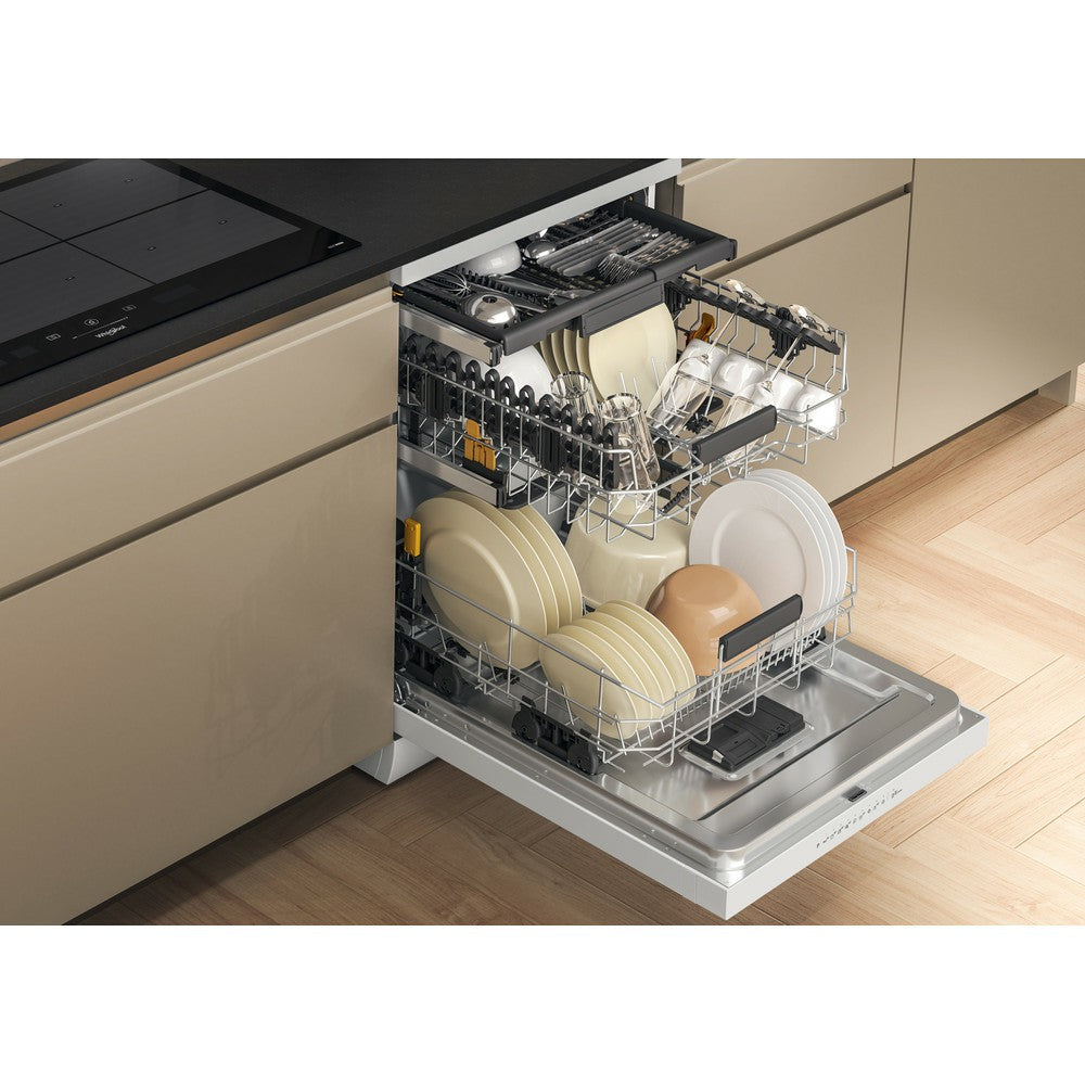 Whirlpool 60CM freistehend Standard Geschirrspüler - Weiß | W7FHP33UK