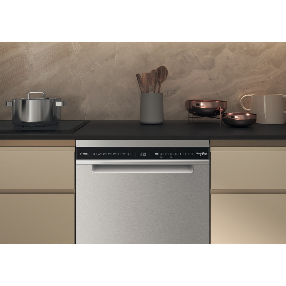 Whirlpool 60CM freistehend Standard Geschirrspüler - Inox | W7FHS51XUK