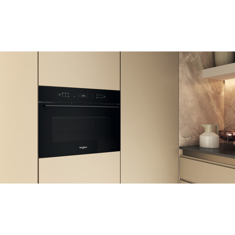 Whirlpool Collection W7 53L Einbau Mikrowelle Backofen mit Grill - Schwarz | WCW7O7HTSBUK