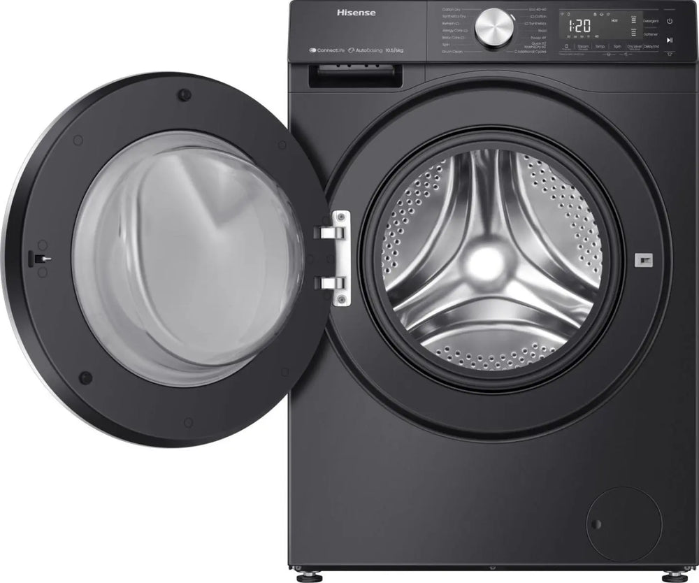 Hisense 5S Serie 10,5kg/6kg 1400 U/Min Waschtrockner, freistehend – Schwarz | WD5S1045BB
