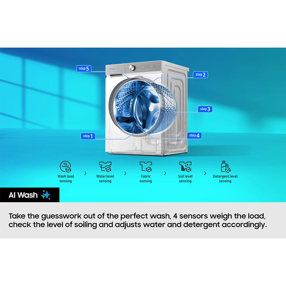 Samsung Series 5 9KG/5KG 1400RPM freistehend Waschtrockner - Schwarz | WD90DG5G34BBEU