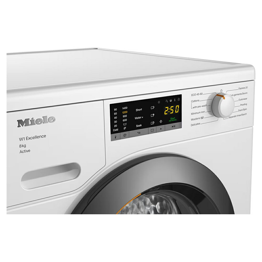 Miele W1 Active 8KG 1400RPM freistehend Waschmaschine - Lotus Weiß | WEA 125