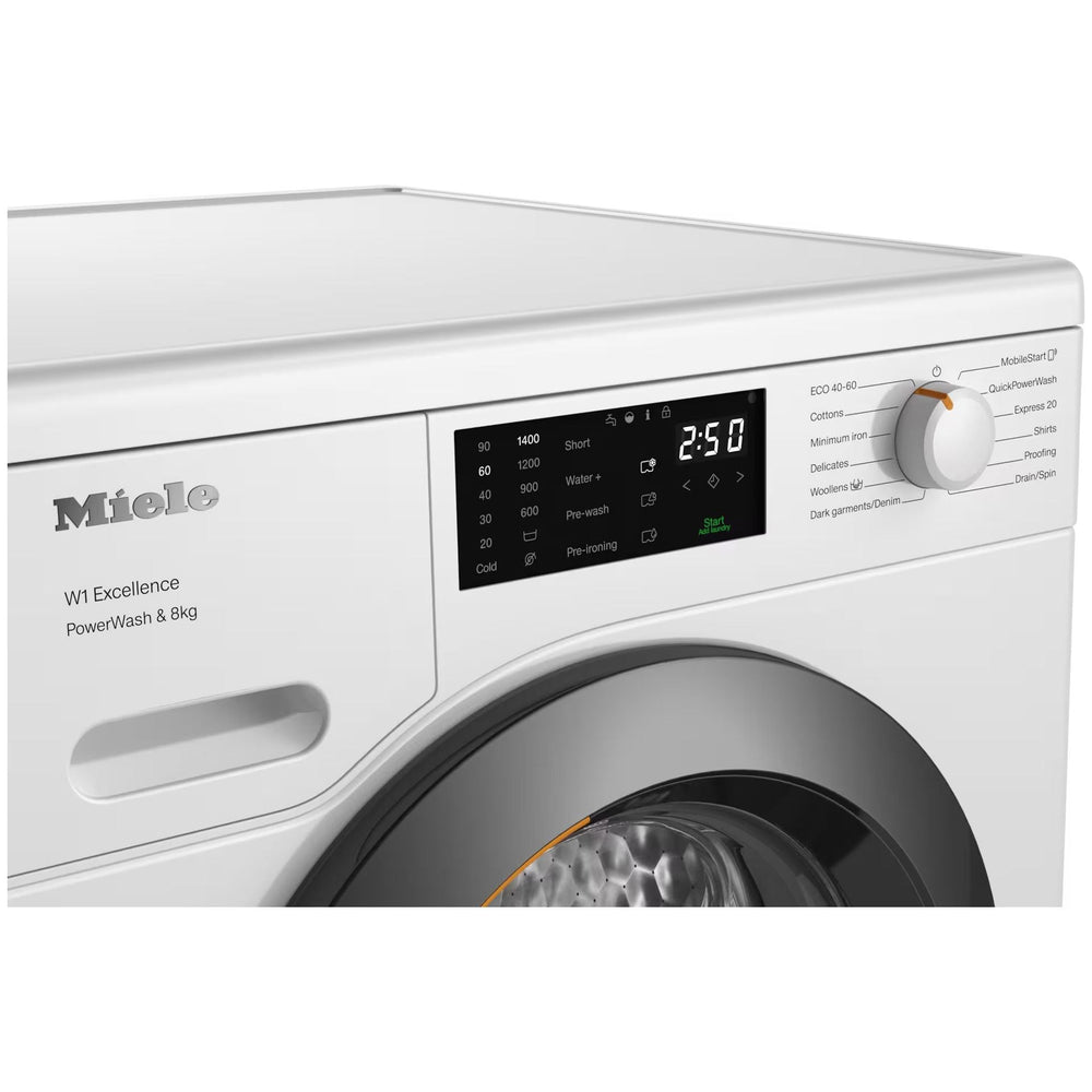 Miele W1 PWash 8KG 1400RPM freistehend Waschmaschine - Lotus Weiß | WEB365WCS