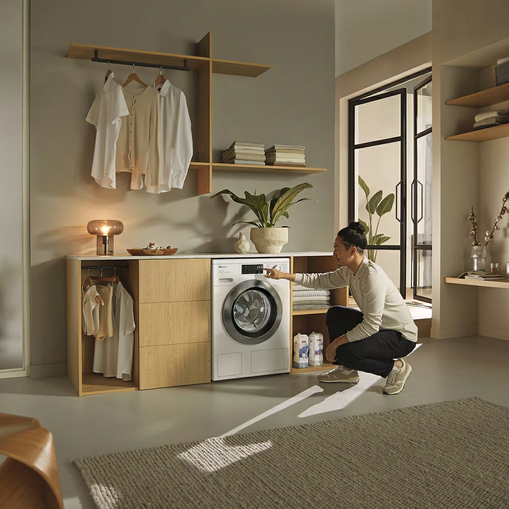 Miele PWash & TDos & Steam 9KG 1400RPM freistehend Waschmaschine - Lotus Weiß | WEG885 WCS