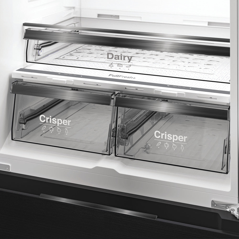 Whirlpool 510L freistehend American Kühl-Gefrierkombination - Schwarz & Inox | WHG26513XK4UK
