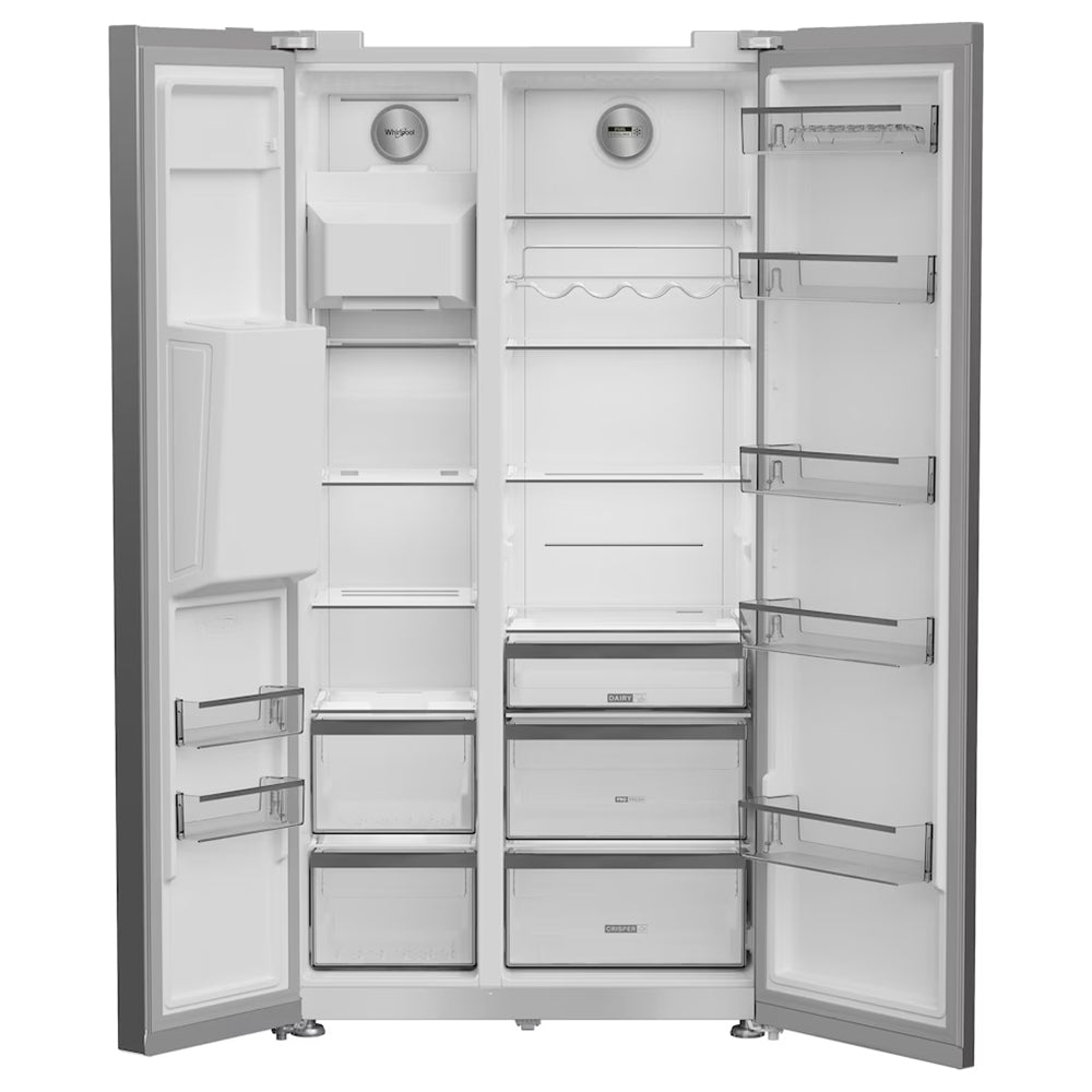 Whirlpool 578L Frost Free American Kühl-Gefrierkombination - Pearl Inox | WHG26573WX4UK