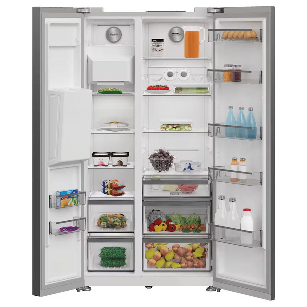 Whirlpool 578L Frost Free American Kühl-Gefrierkombination - Pearl Inox | WHG26573WX4UK