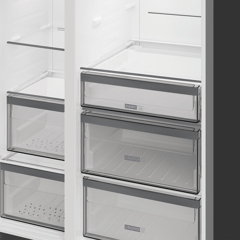 Whirlpool 571L freistehend American Style Kühl-Gefrierkombination - Inox | WHG26574WXK5UK