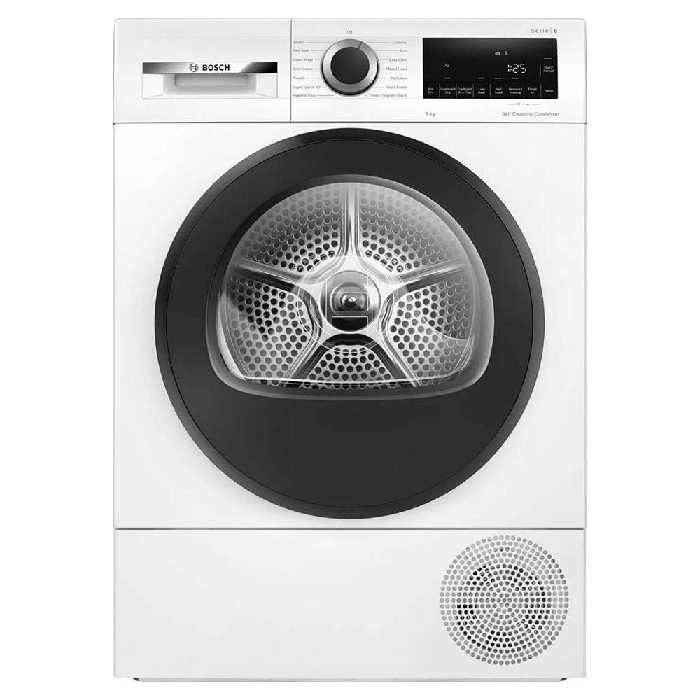 Bosch Series 6 9KG freistehend Heat Pump Wäschetrockner - Weiß | WQG24500GB