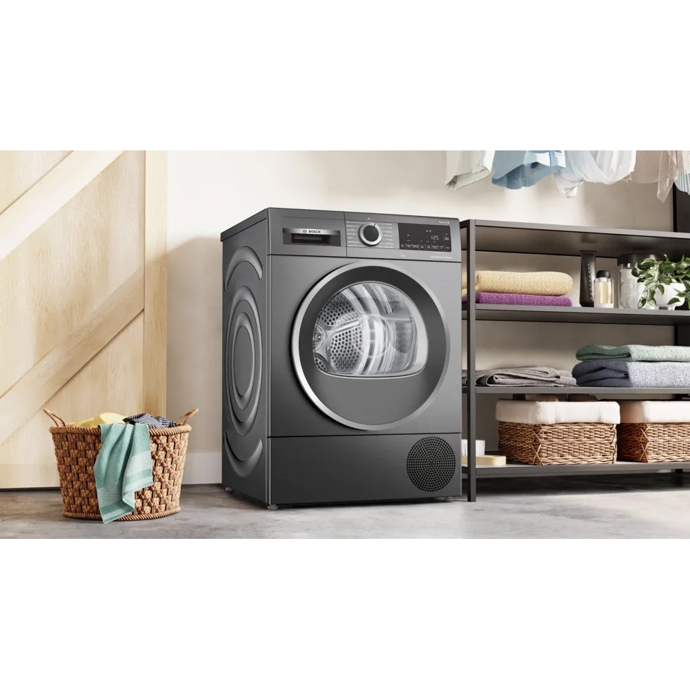 Bosch Series 6 9KG Heat Pump Wäschetrockner - Cast Iron Grau | WQG245R1GB