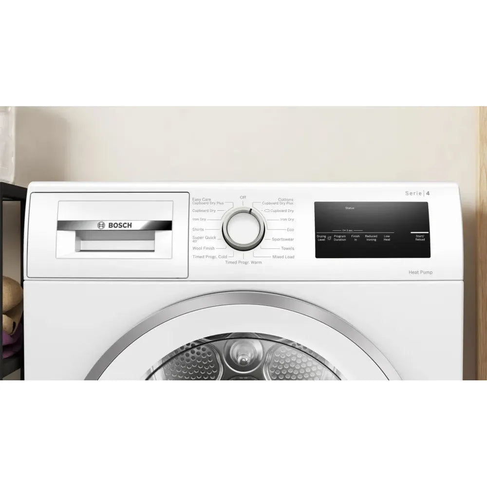 Bosch Series 4 8KG freistehend Heat Pump Wäschetrockner - Weiß | WTH85224GB