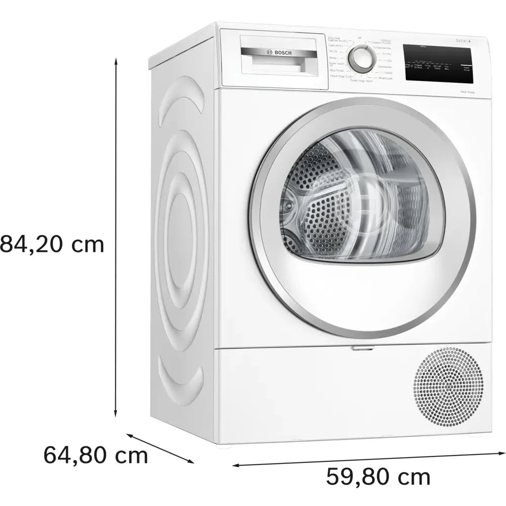 Bosch Series 4 8KG freistehend Heat Pump Wäschetrockner - Weiß | WTH85224GB