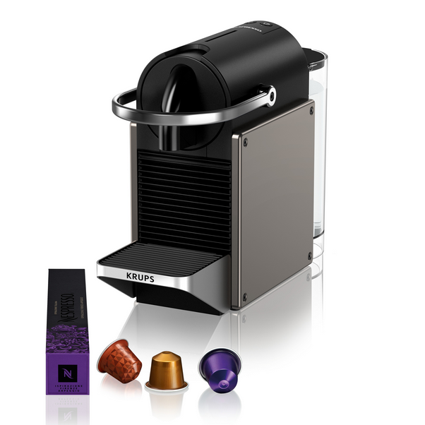 Krups Nespresso Pixie Pod Kaffeemaschine - Titan | XN306T40