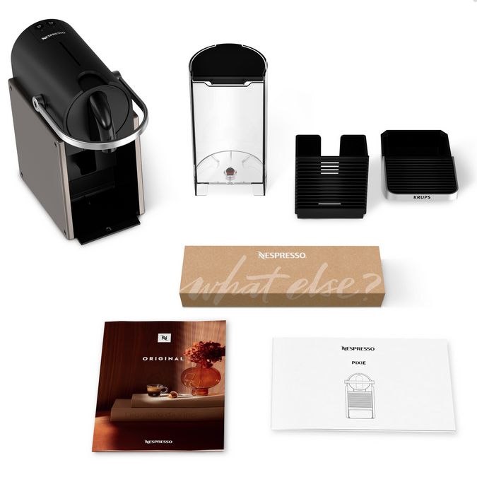 Krups Nespresso Pixie Pod Kaffeemaschine - Titan | XN306T40